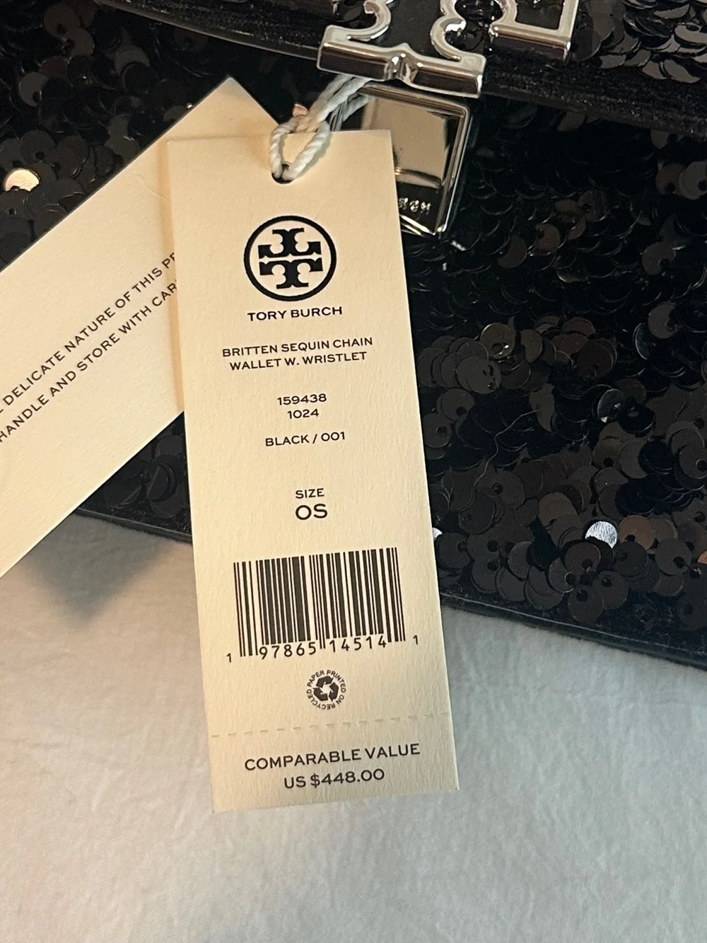 Tory Burch Sequin Black Bag